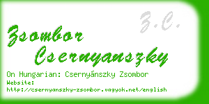 zsombor csernyanszky business card